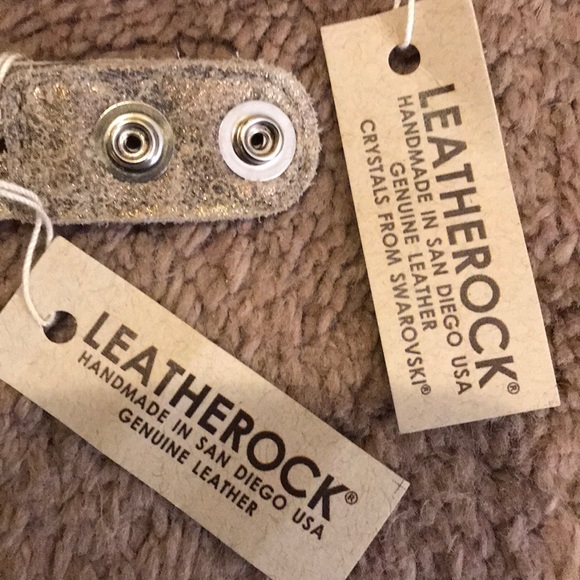 Genuine leather bracelet x Swarovski crystals! New - Picture 3 of 6